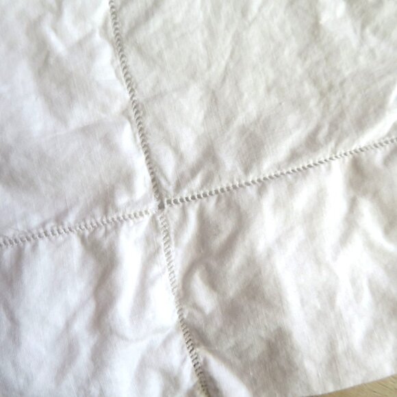 Pair of 2 Battenburg Lace Embroidered Standard Pillowcase Slip Cover Floral VTG - Picture 9 of 9